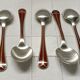 Lot of 73 Christofle cutlery, Talisman model, Chinese lacquer in Siena colour.