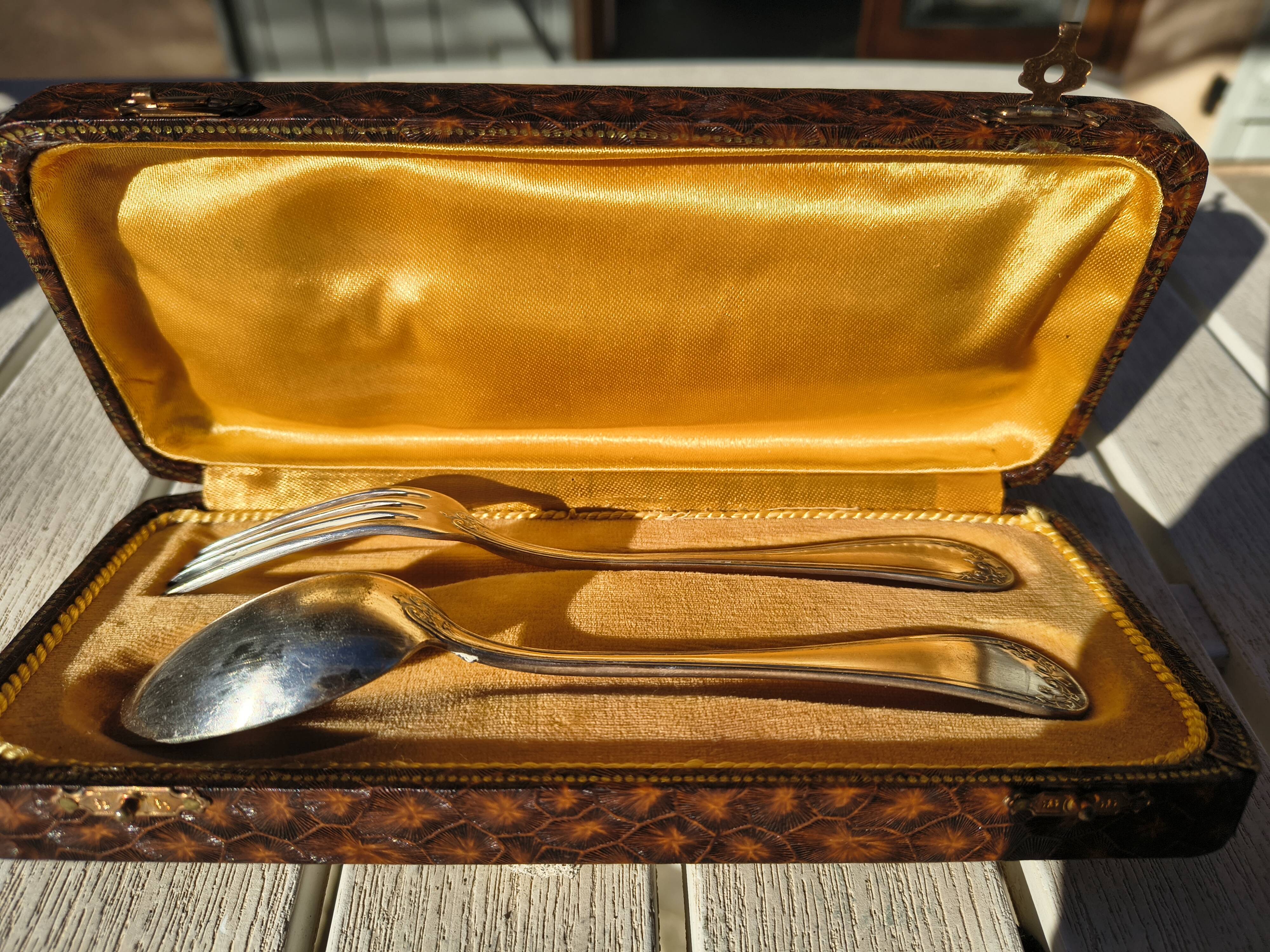 Baptism cutlery set box