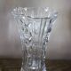 Art Nouveau cut glass vase with flowers