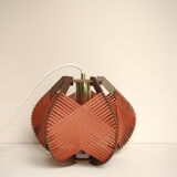 Hanging woven brick lamp