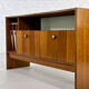 Vintage row or storage cabinet 60s vinyl doors