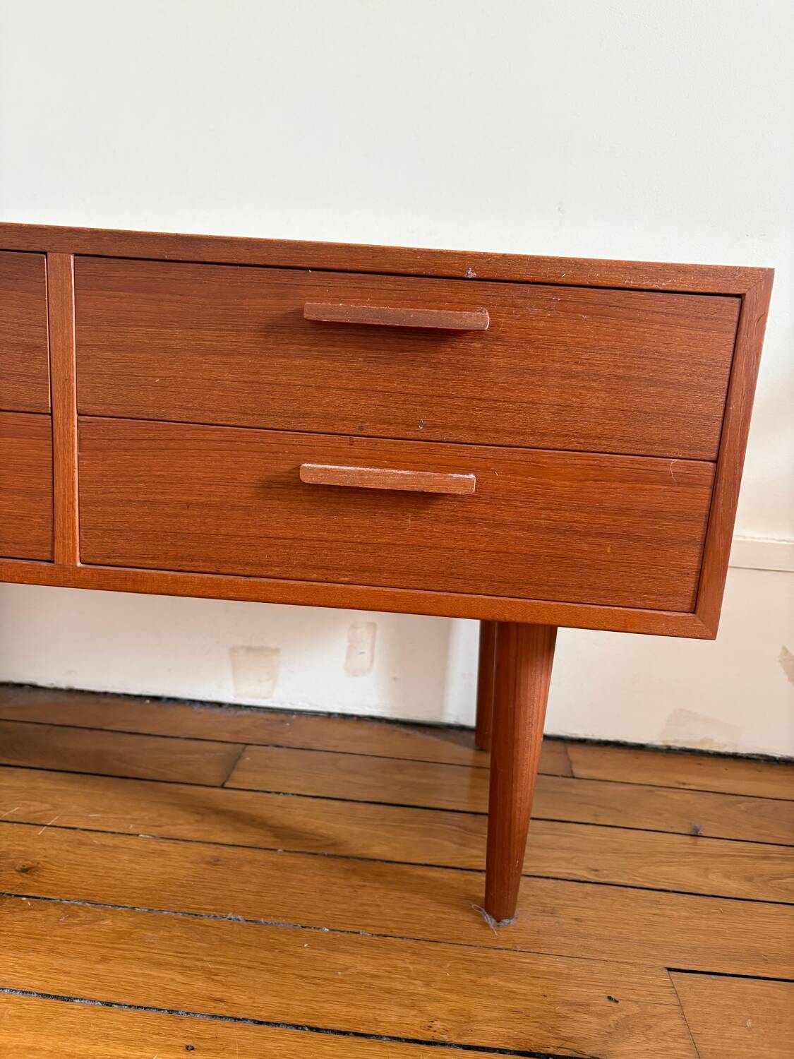 Small Scandinavian wooden chest of drawers