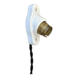 Oval porcelain hook to plug into socket