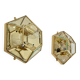Set of 2 hexagonal wall lamps by Sothis, Italy 1980s