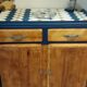Mado bass buffet renovated wood and blue