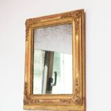 Ancien miroir en bois doré 19ème
