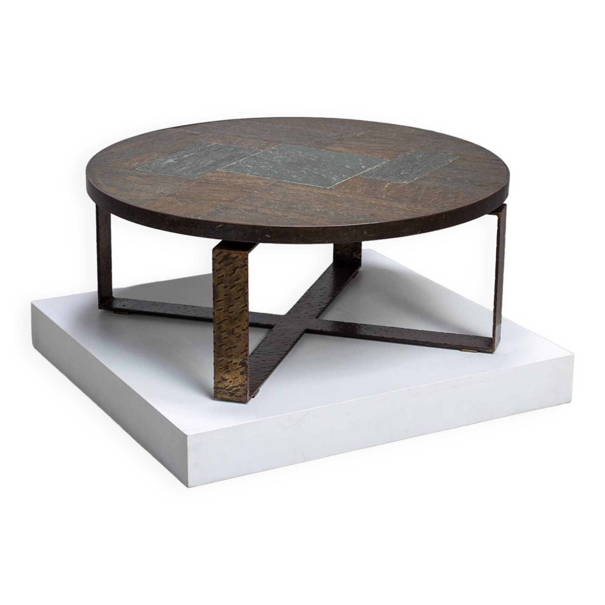 Paul Kingma Modernist Stone and Mosaic Coffee Table 1970s