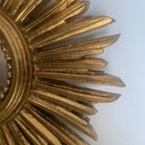 Vintage sun mirror 32 x 32cm, 1950s