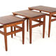 Set of 3 Danish Nesting Tables soldi teak - mid century modern design