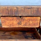 Ancien etabli de menuisier en bois massif fin xixeme