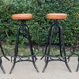 Set of 4 vintage bar stools from the 60s