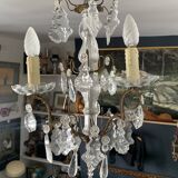 Gilt bronze chandelier with crystal pendants, early 20th century