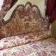 Bed in Polish canopy canvas of Jouy Louis XVI style