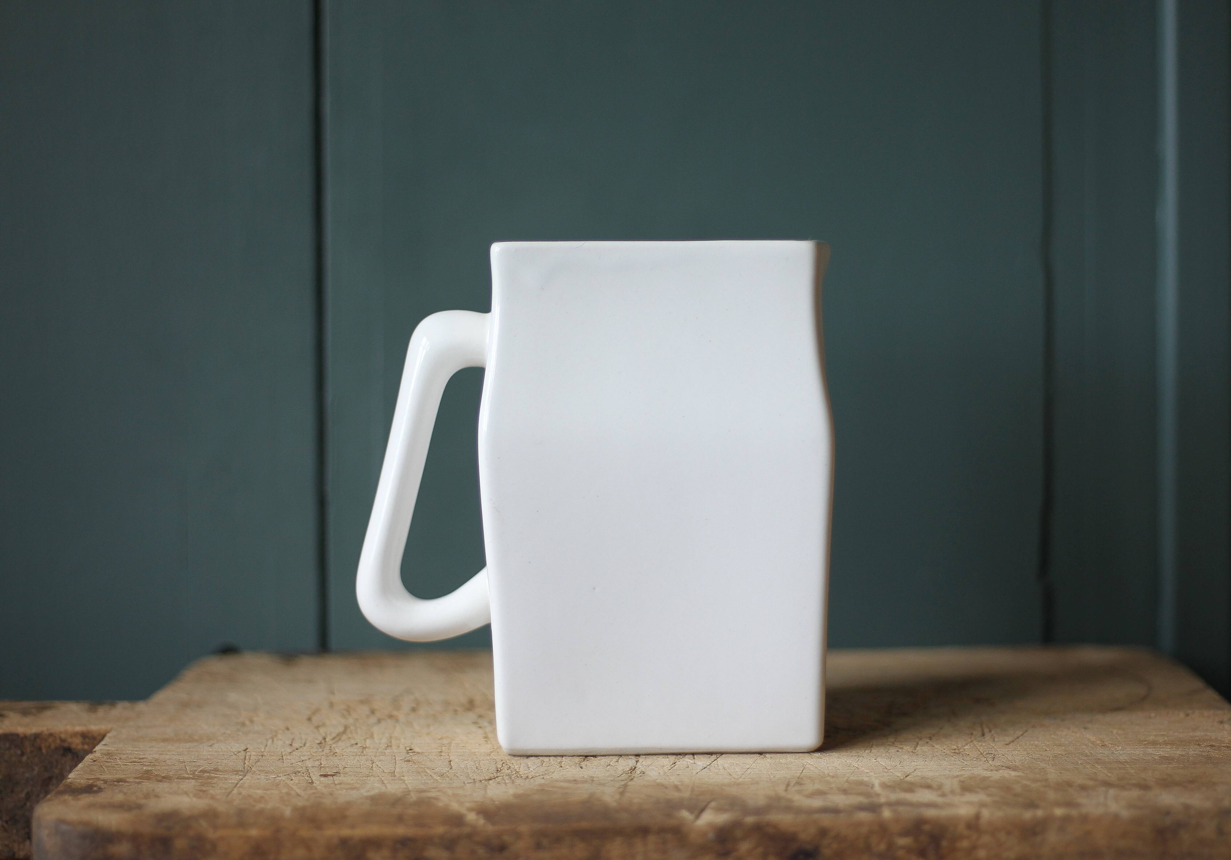 Vintage Digoin Grespots carafe, vintage pitcher, pitcher with handle, modernist, kitchen, pitcher