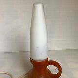 Scandinavian orange wooden lamp