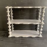 Antique grey wooden wall shelf – “bobine” model circa 1910