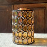 Limburg 1970s amber cloisonné glass ceiling light