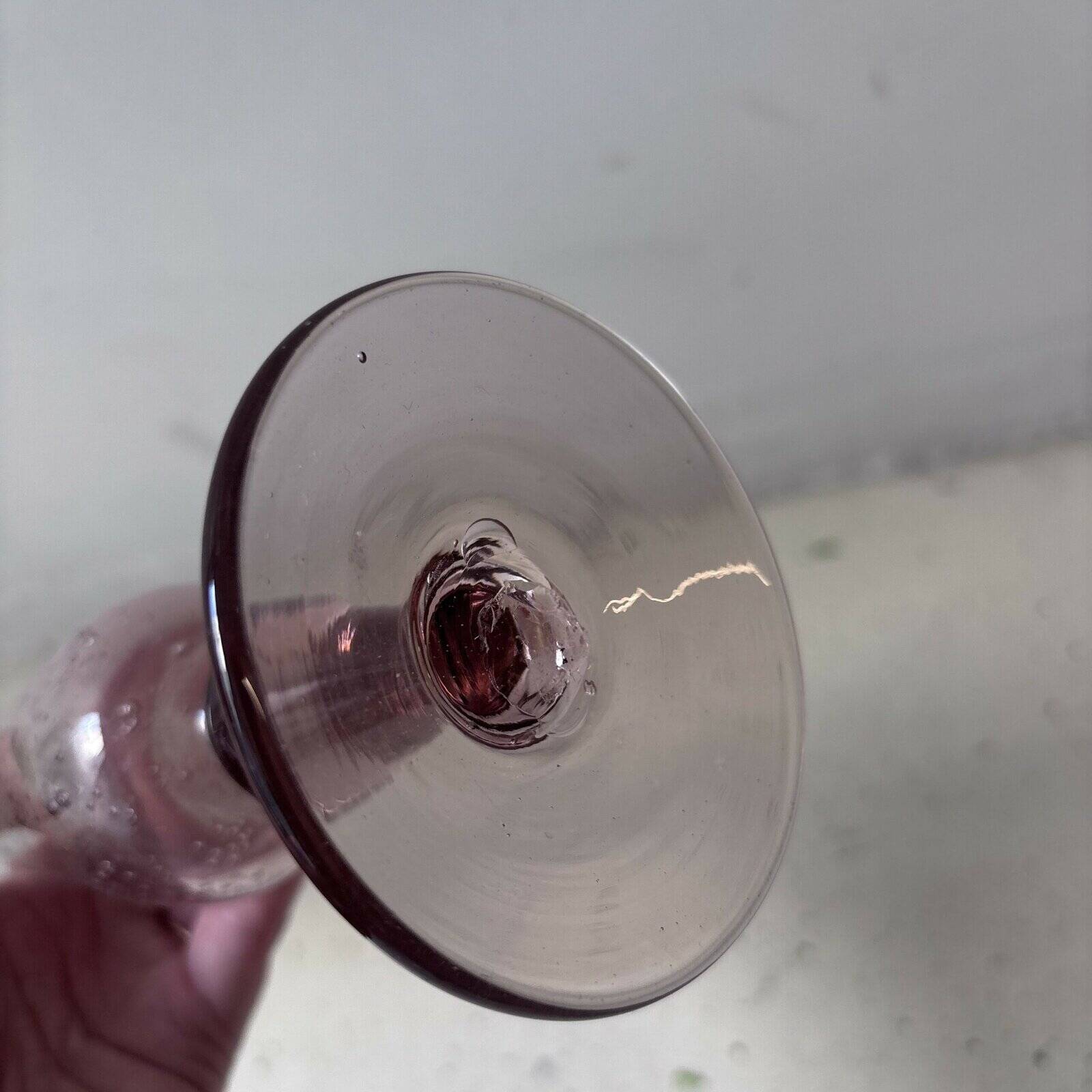 Soliflore en verre bullé rose