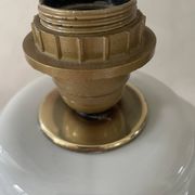 Pied de lampe vintage en céramique émaillée motifs écailles