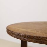 Art Deco Oak two-tiered side table, Belgium 1930's