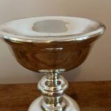 Coupe / calice en verre mercurisé soufflé  vintage