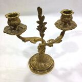 Paire de candélabre bronze rocaille