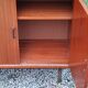 Pair of vintage mahogany sideboards with square metal legs from the 60s