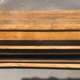Farmhouse table with 2 solid oak benches