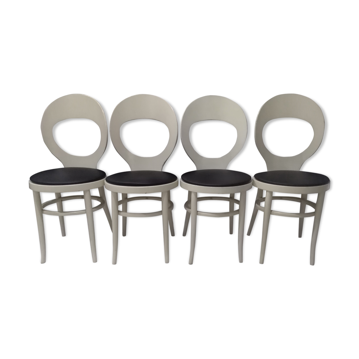 Suite de 4 chaises de bistrot Baumann modèle Mouette vintage