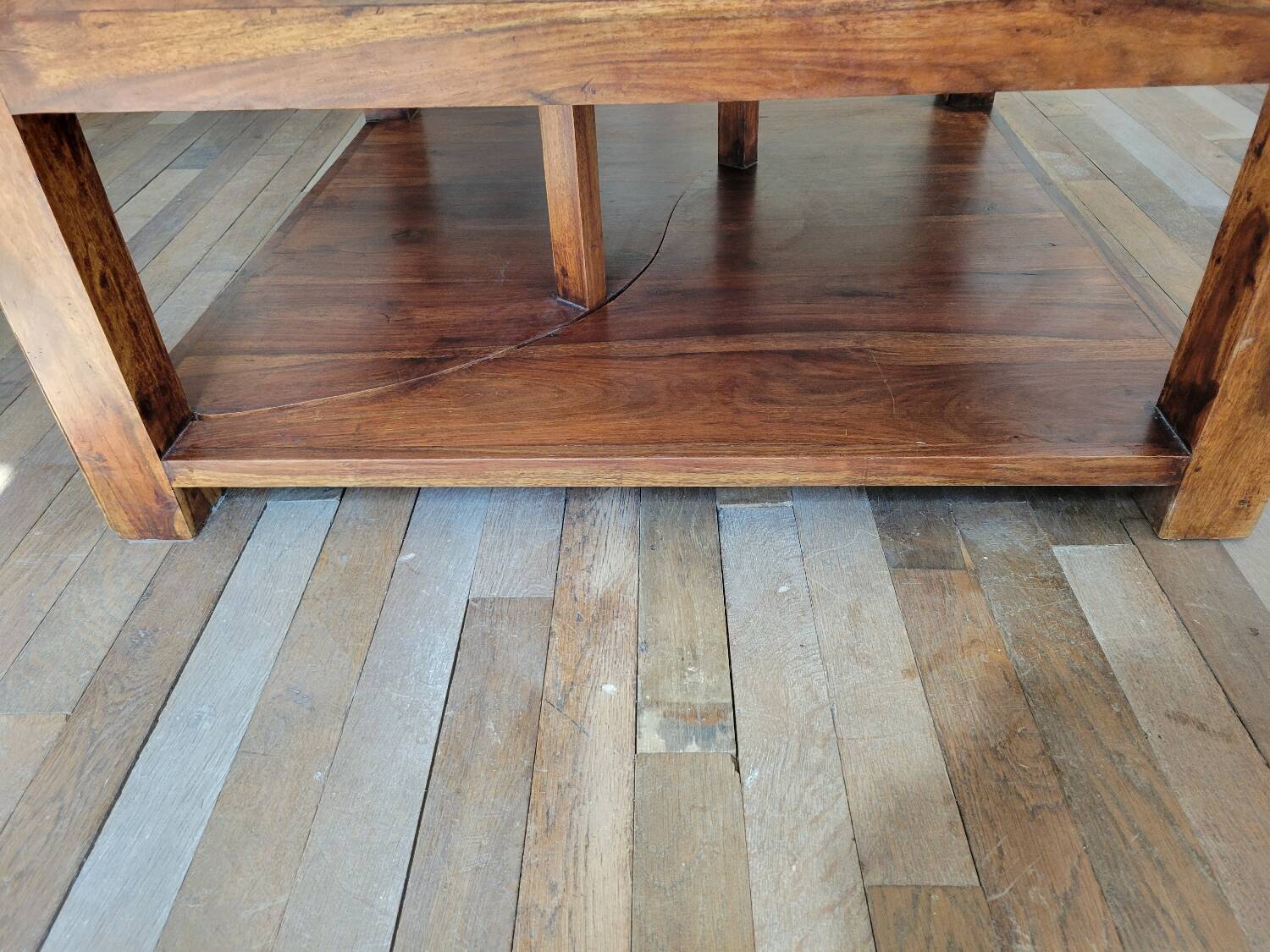 Table basse en 2 parties, vers 1970