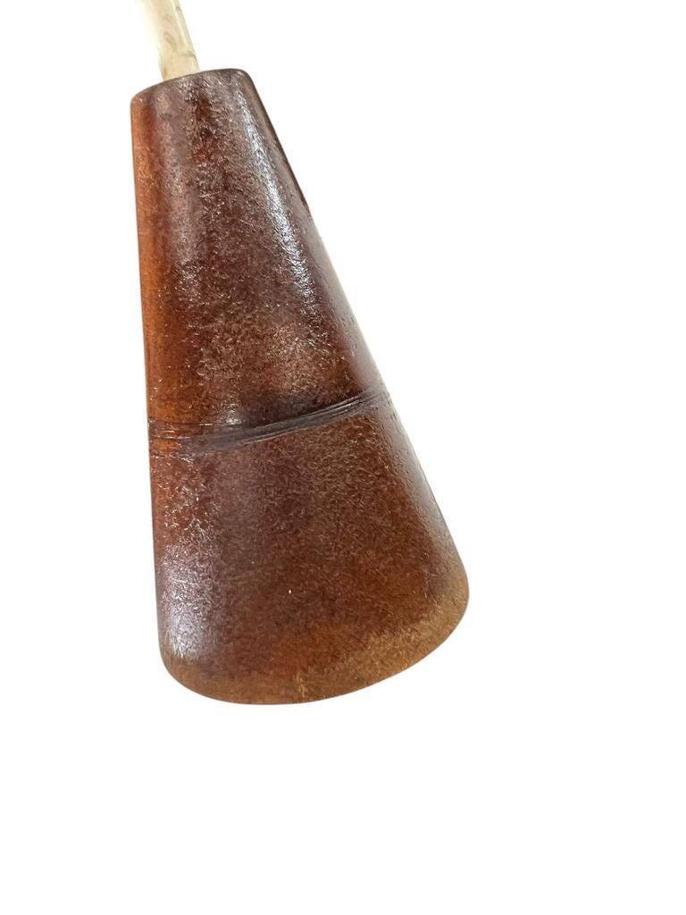 Suspension vintage Louis Kalff avec accent en bois