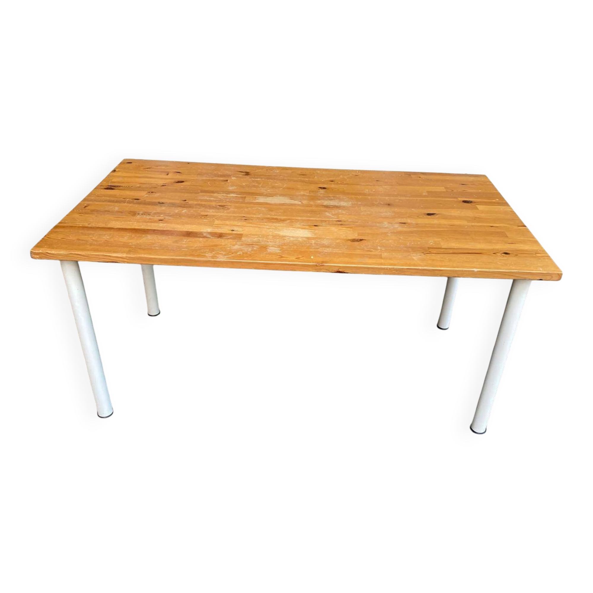 Table / Desk 150x80 cm in solid pine with detachable legs
