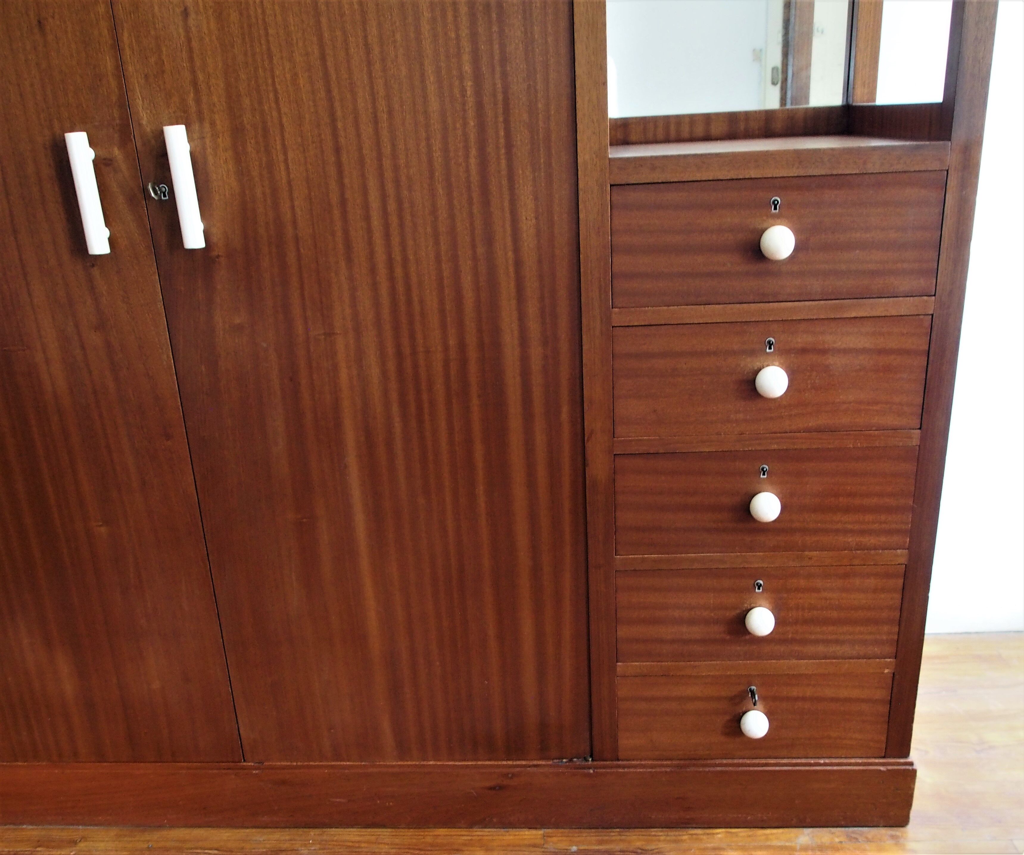 Armoire art déco acajou