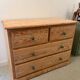 Natural pine chest of drawers - green knobs