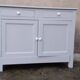 Parisian sideboard 2 doors 2 drawers buckwheat gray solid oak