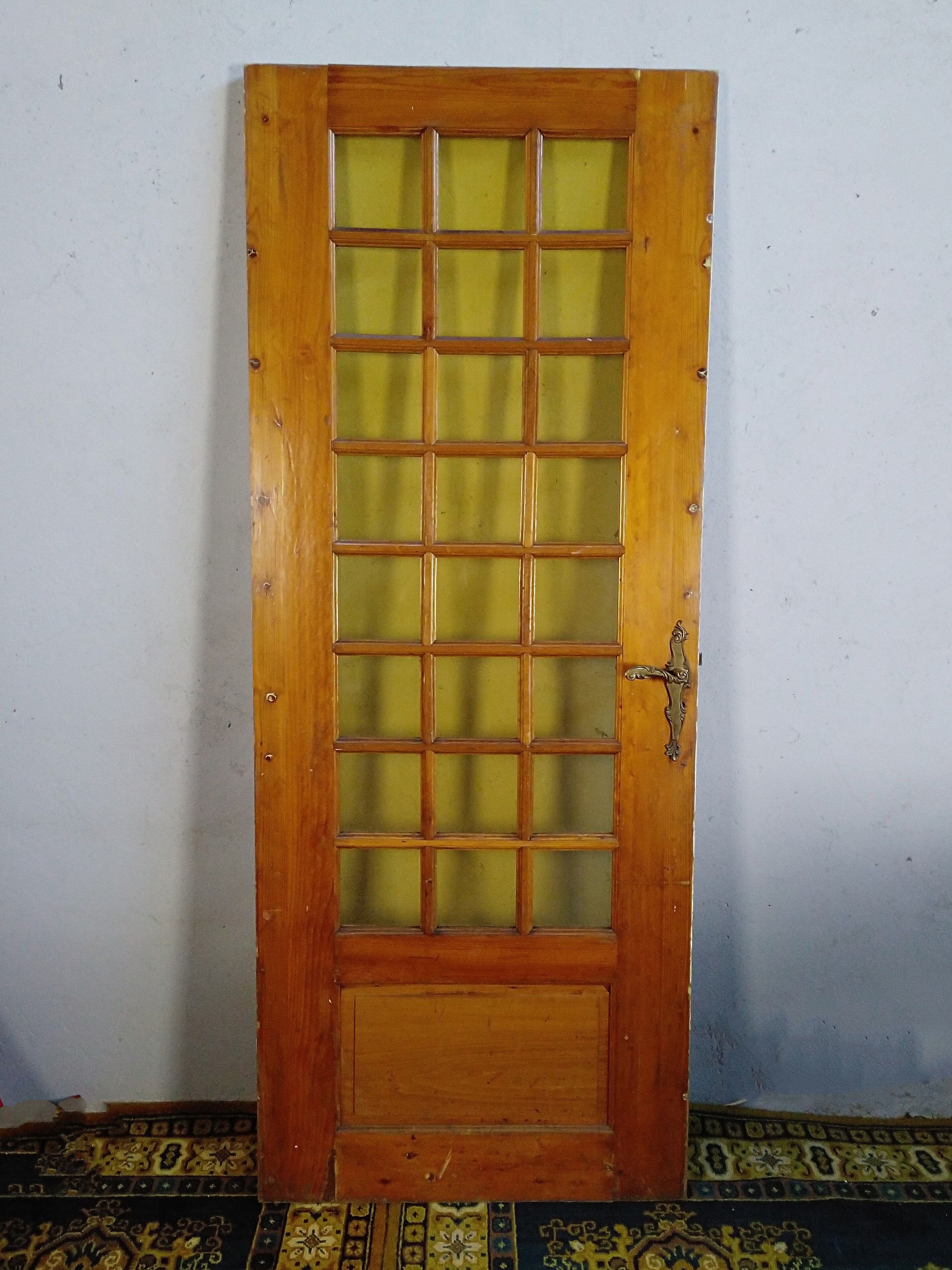 Solid oak glass door