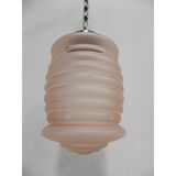 Suspension with frosted glass Deco rose
