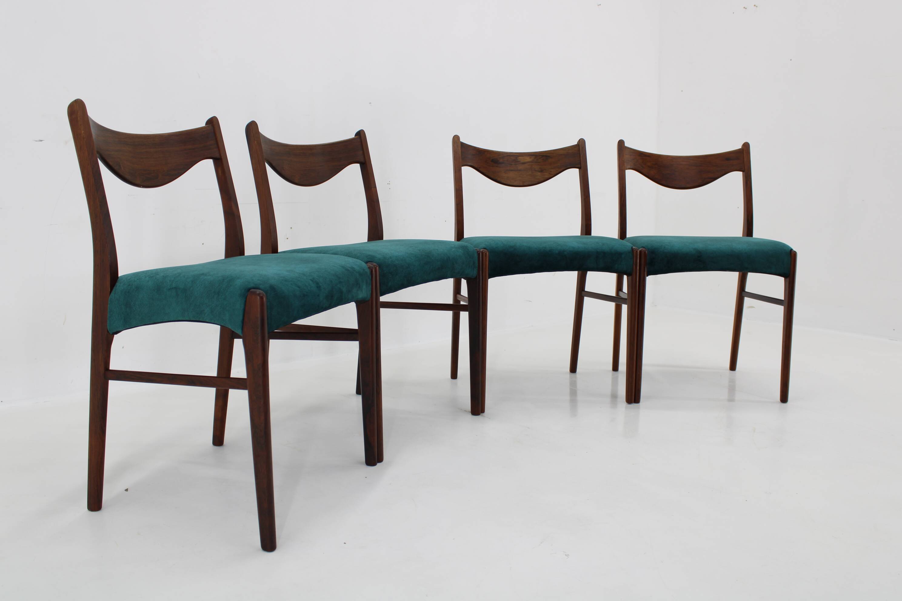 1960s Arne Wahl Iversen Set of Four Dining Chairs for Glyngøre Stolefabrik, Denmark