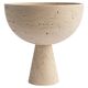 XL travertine pedestal bowl