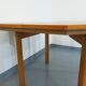 Table octogonale vintage des années 80 en orme avec rallonge