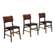 1960s, Danish design by Ib Kofod Larsen, set of 3 dining chairs model 62.