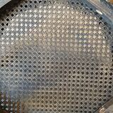 Louis XVI style office armchair in walnut and canning