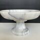 Plat sur pied vintage en marbre de carrare