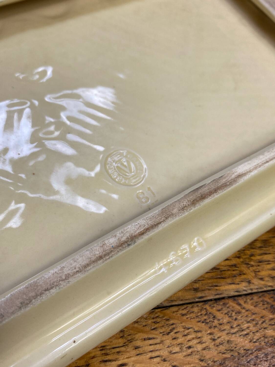 Verceram ceramic tray and butter dish