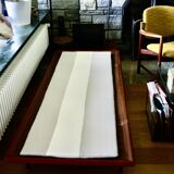 Vintage minerva daybed in solid teak and alcantara by peter hvidt for john stuart 1950s