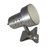 Spot lamp with brushed metal clamp 70's