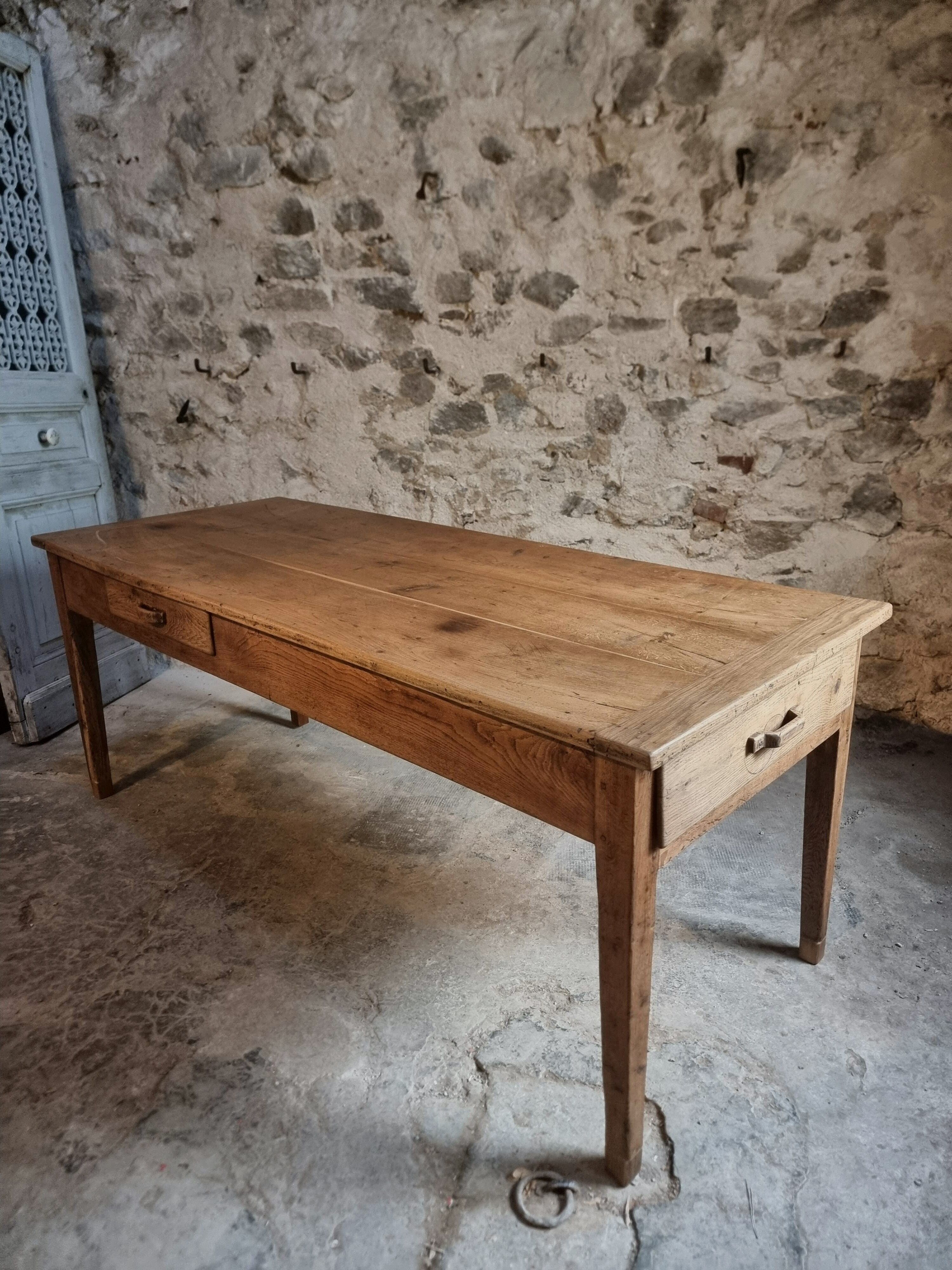 Old oak farmhouse table, dining table, Auvergne, circa 1750–1800
