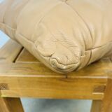 Vintage patchwork leather cushion