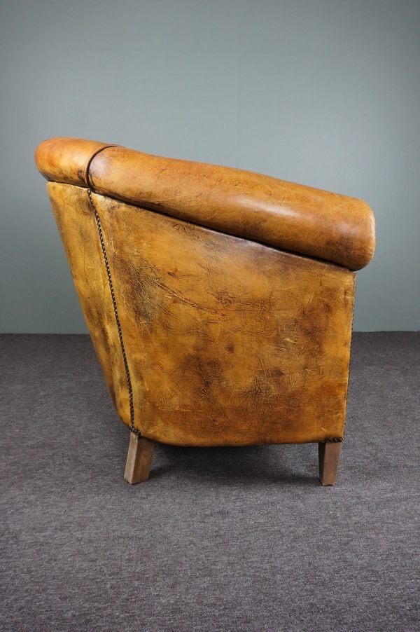 Sheep leather club chair