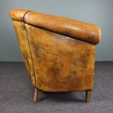 Sheep leather club chair
